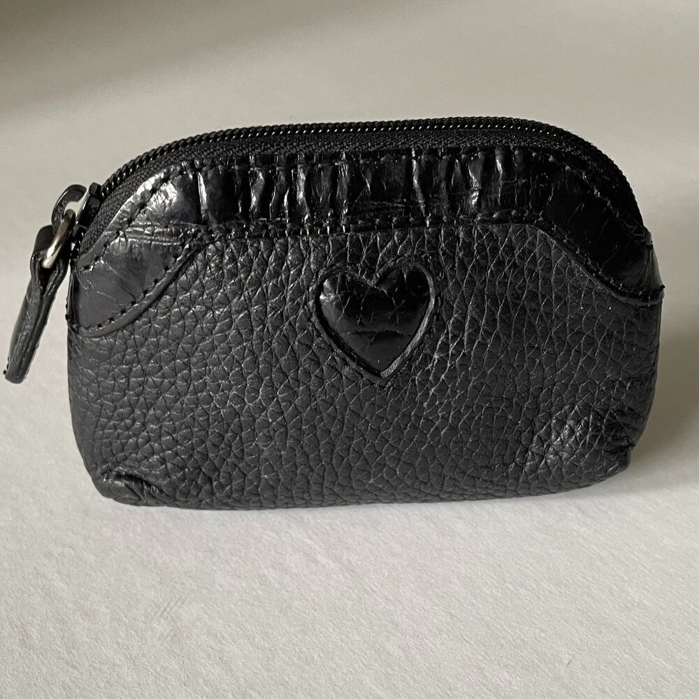 Brighton black leather small pouch